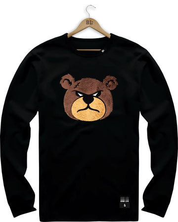 Camiseta Manga Longa Preta Bear BL Scar