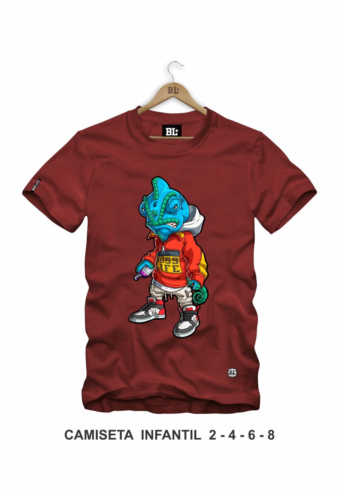 Camiseta Infantil Camaleão Boss