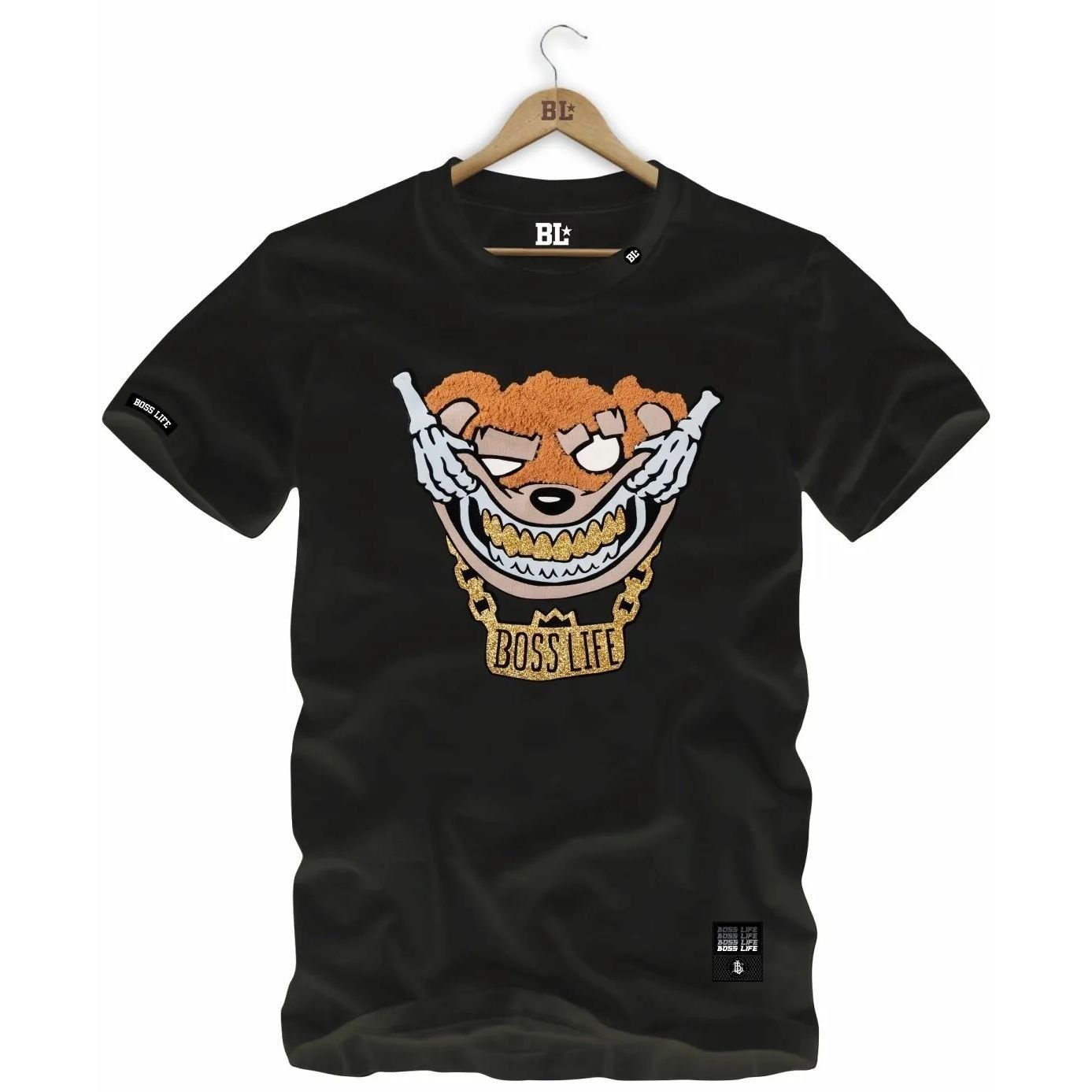 Camiseta Touch Bear Bl Skull Hands