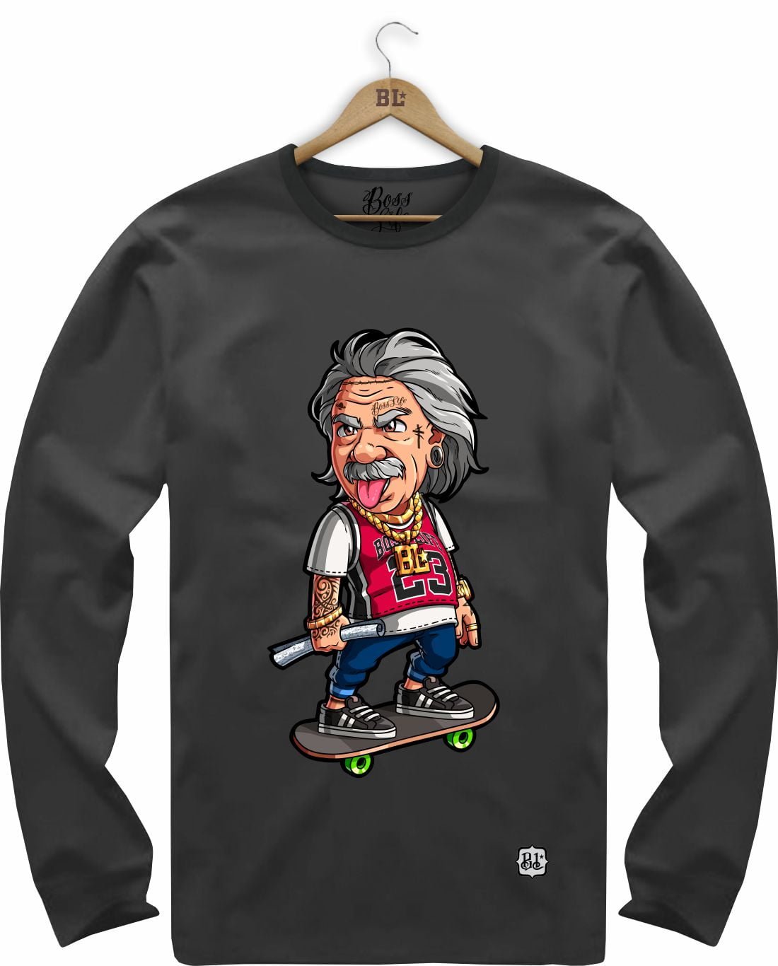 Camiseta Manga Longa Einstein Skate