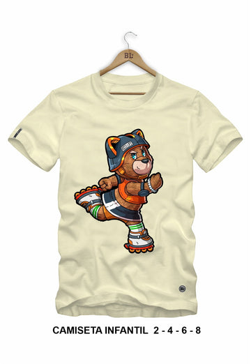 Camiseta Infantil Skating Bear